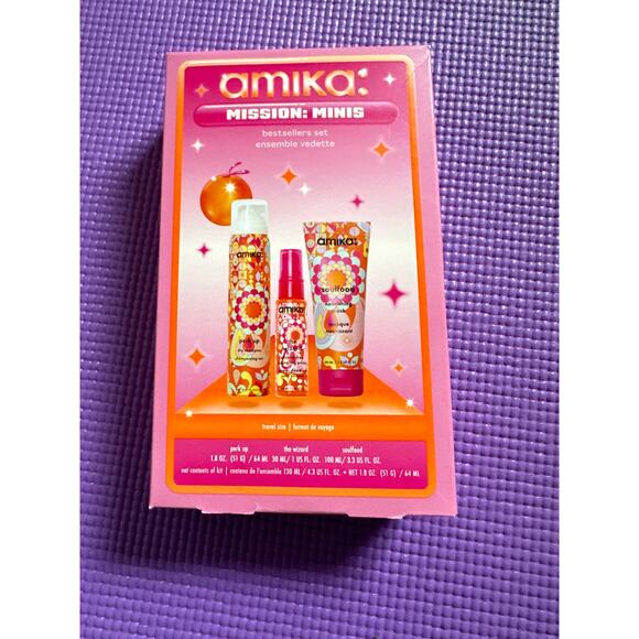 AMIKA mission minis bestsellers set dry shampoo mask detangling primer NEW - Picture 1 of 6